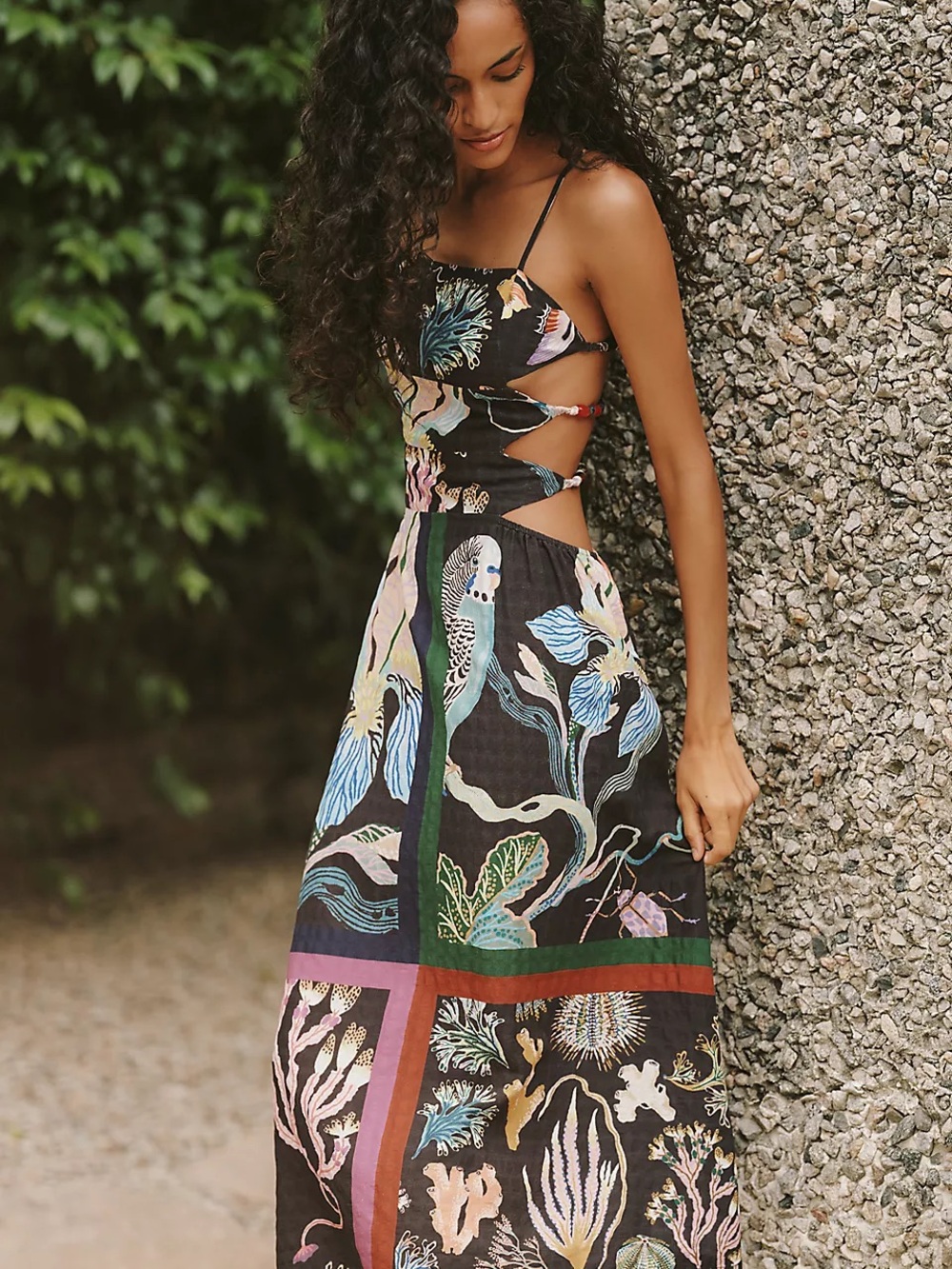 NWT Size M - Celandine x Sarah Gordon Cotton Blend Cutout Midi Dress (US$128)
